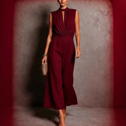 New Womens Elegant Sleeveless Two-piece Set