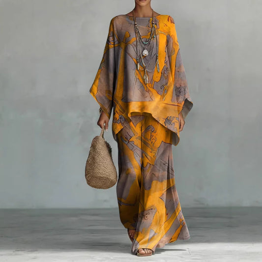 Loose Dopamine-Boosting Holiday Two-Piece Set Vacation Style