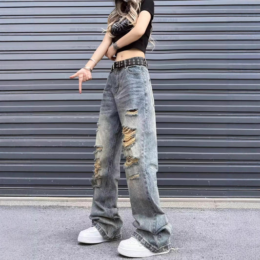 Straight-leg Loose-fit High-street Vibe Long Pants