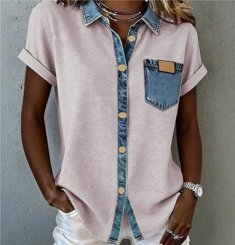 New Style Everyday Artistic Casual Comfortable Summer Short Shirt