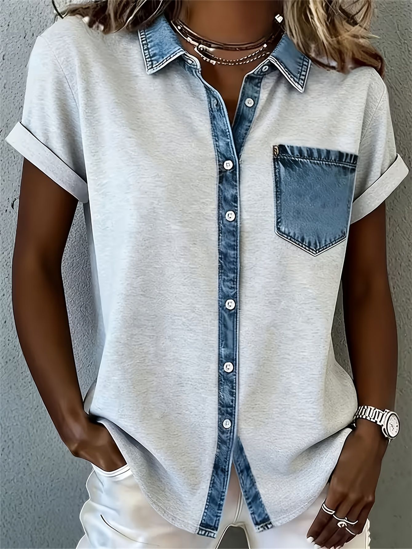 New Style Everyday Artistic Casual Comfortable Summer Short Shirt