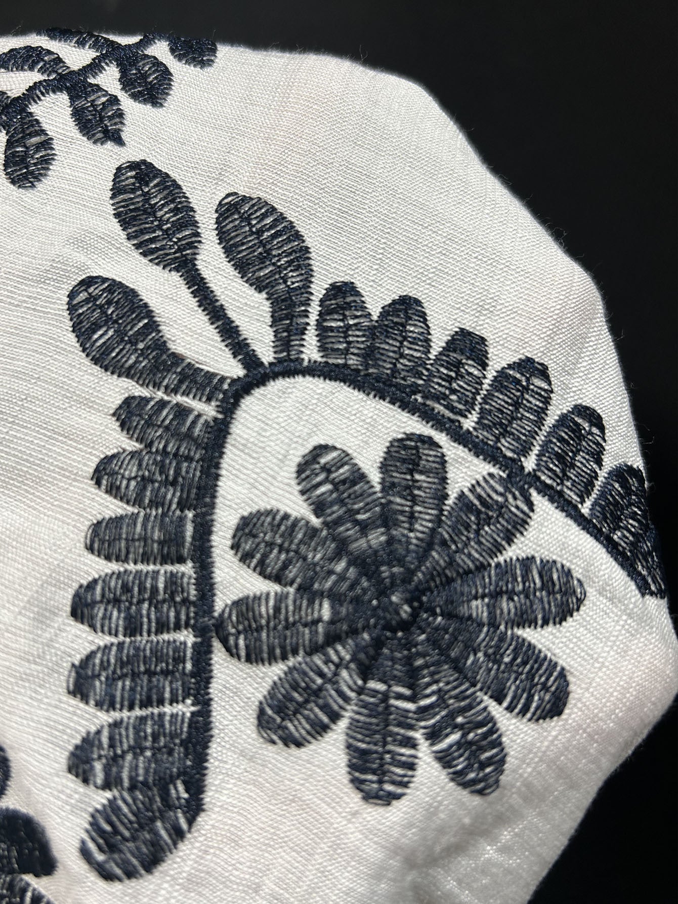 V-neck Floral Embroidery Womens Shirt