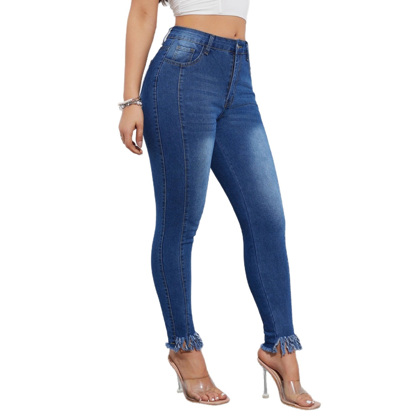 Womens Stretch High-Waist Bodycon Casual Pants