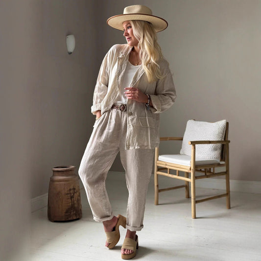 Plus-size Womens Casual Pants With Wrinkle-resistant Treatment