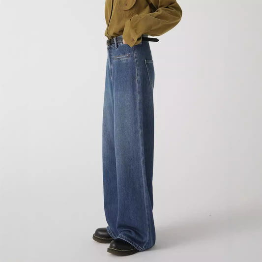 Women's Fashion High-Waist Straight-Leg Wide-Leg Jeans