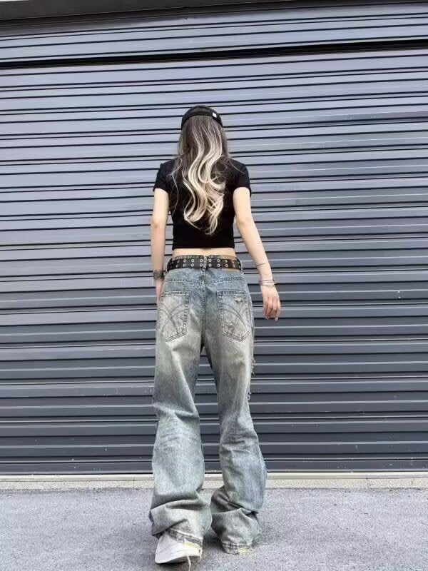 Straight-leg Loose-fit High-street Vibe Long Pants