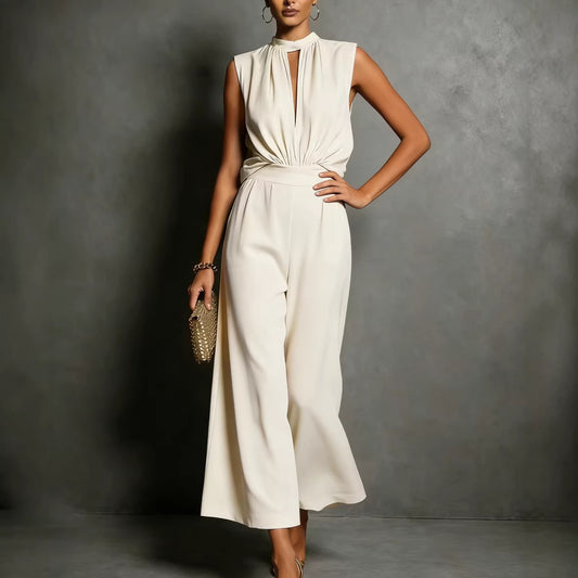 New Womens Elegant Sleeveless Two-piece Set