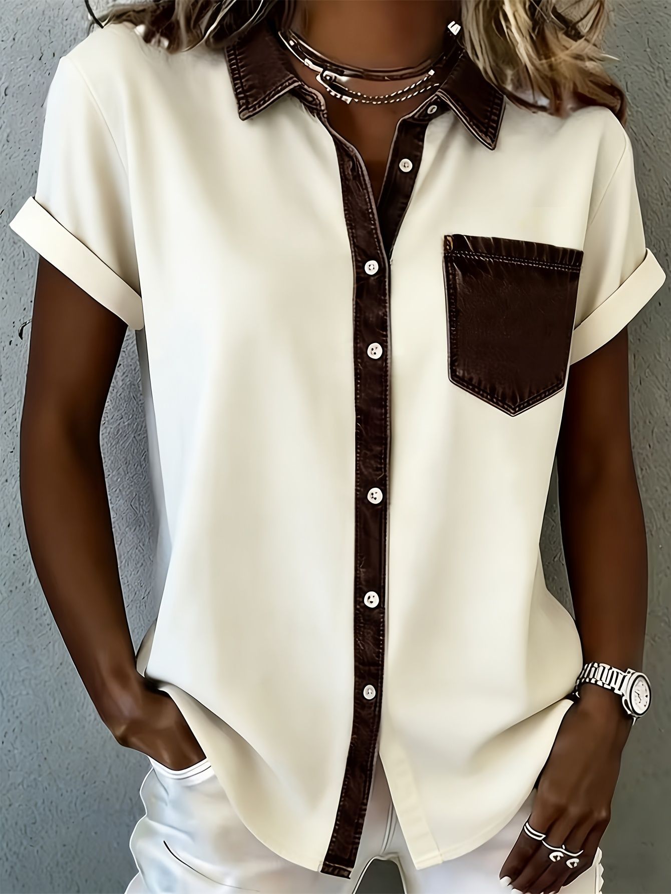 New Style Everyday Artistic Casual Comfortable Summer Short Shirt