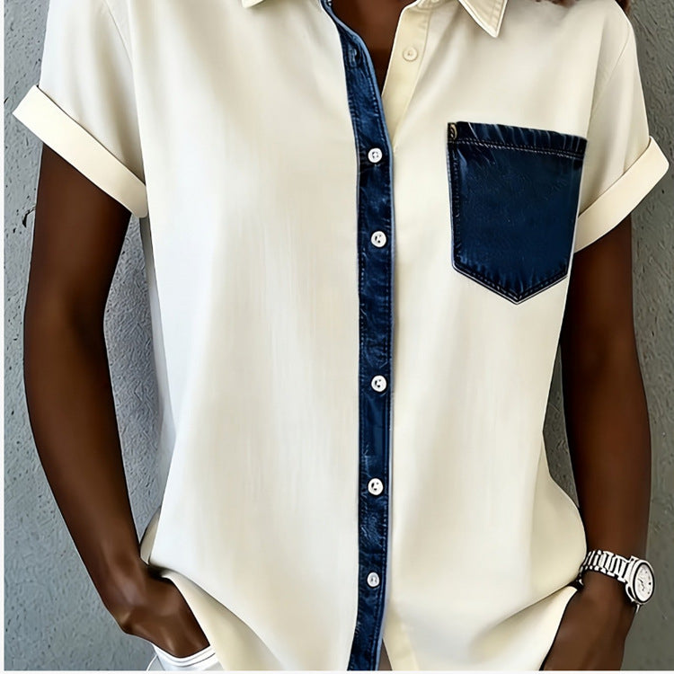 New Style Everyday Artistic Casual Comfortable Summer Short Shirt