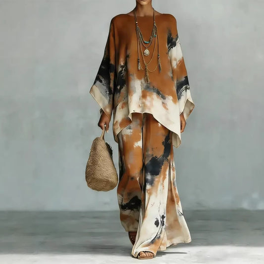 Loose Dopamine-Boosting Holiday Two-Piece Set Vacation Style