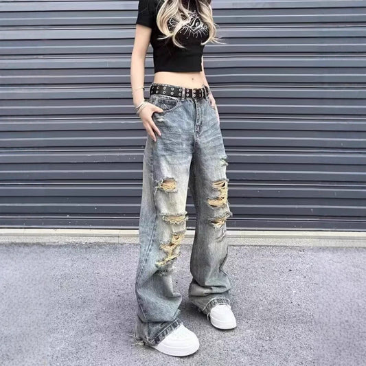 Straight-leg Loose-fit High-street Vibe Long Pants