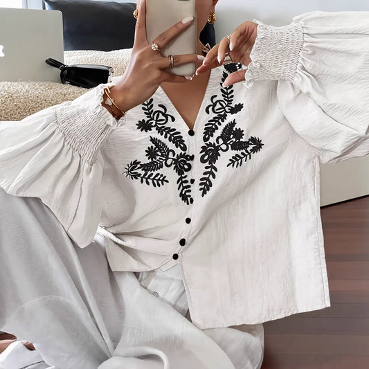 Autumn New Style Fashion Single-Breasted Long-Sleeve Shirt For Women
