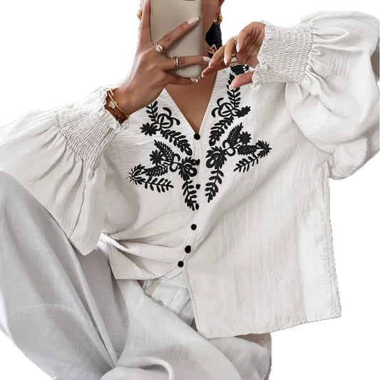 Autumn New Style Fashion Single-Breasted Long-Sleeve Shirt For Women