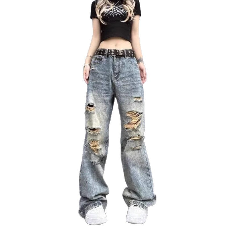 Straight-leg Loose-fit High-street Vibe Long Pants