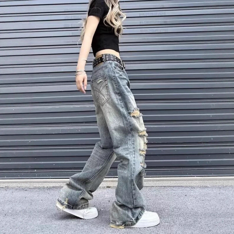 Straight-leg Loose-fit High-street Vibe Long Pants