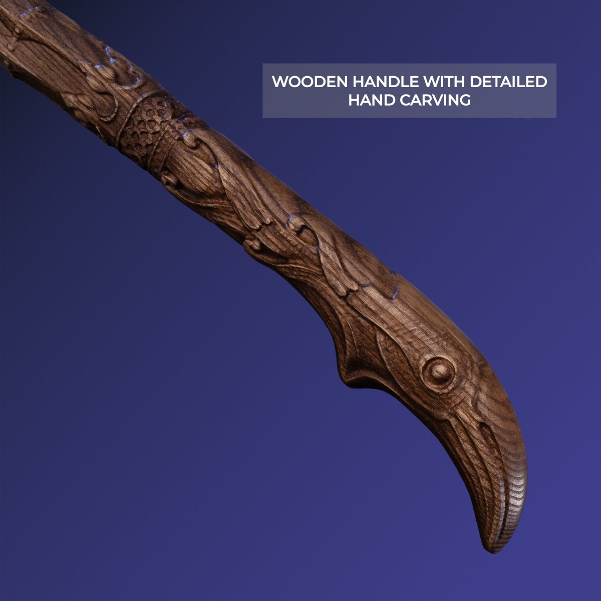 Handcrafted Leviathan axe with glow in the dark runes
